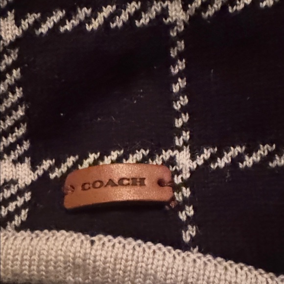 Coach Black and White Checkered Headband and matching Gloves main image 5